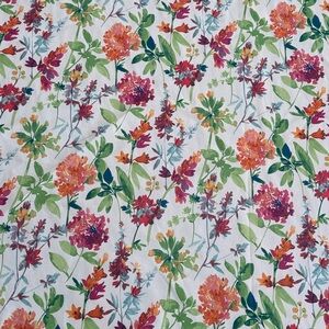 Cynthia Rowley 70” Round Floral Tablecloth in White, Pink, Green, Orange & Blue